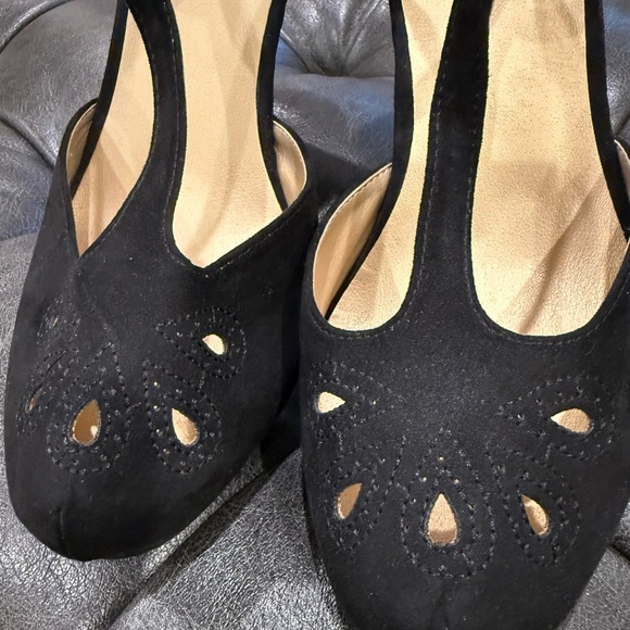 Modcloth Graham Black Heels with Mary Jane Strap Whimsygoth Vintage Look - Picture 2 of 11